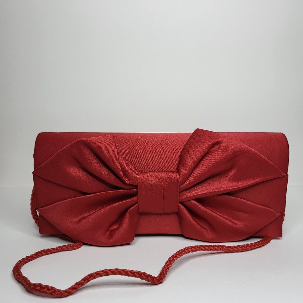 Red Bow Clutch Purse